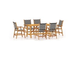 Maison Exclusive - 7 Pcs Conjunto De Jantar Para Jardim Madeira De Acácia Maciça