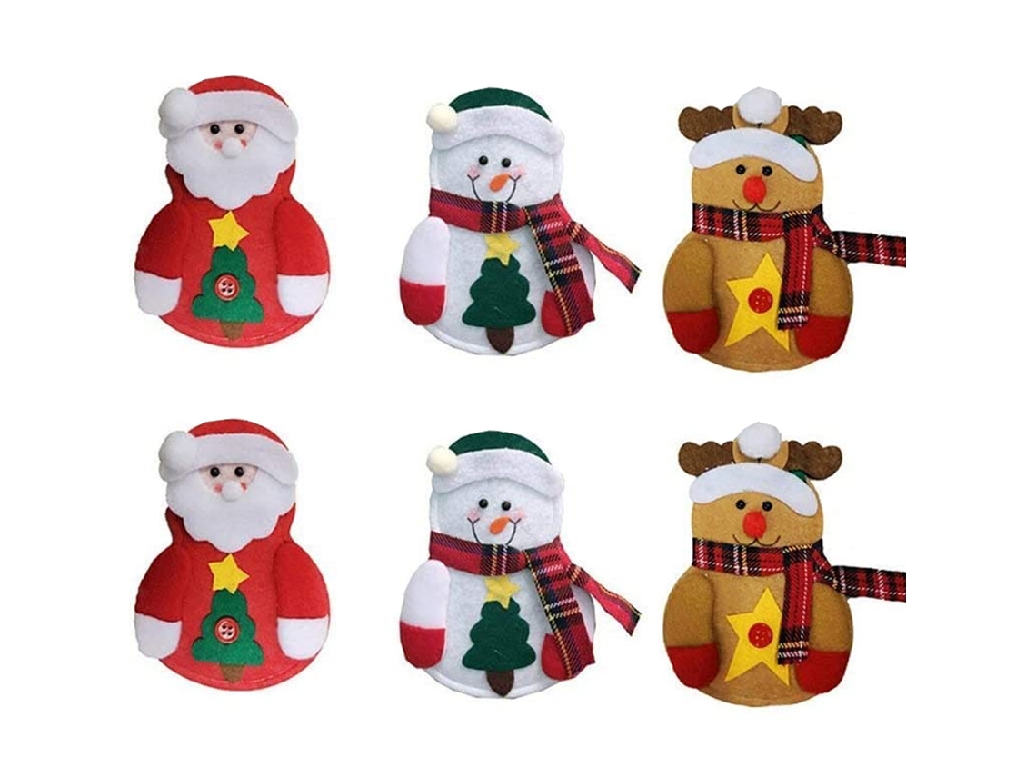 Porta cubiertos de cocina, decoración para fiesta de Navidad RNEMITERY