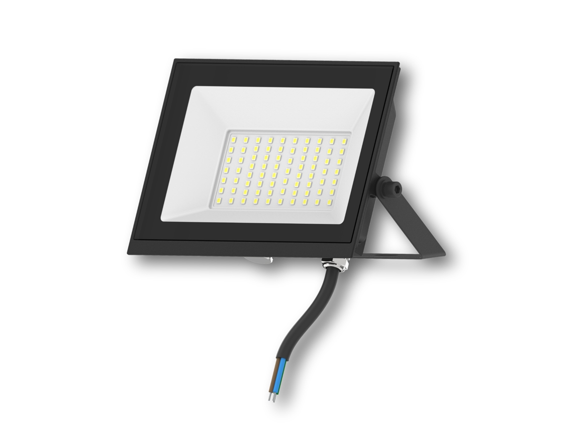 Foco Proyector LED 50W 120 lm/W IP65 S3 5000K No Negro Blanco Frío LEDKIA