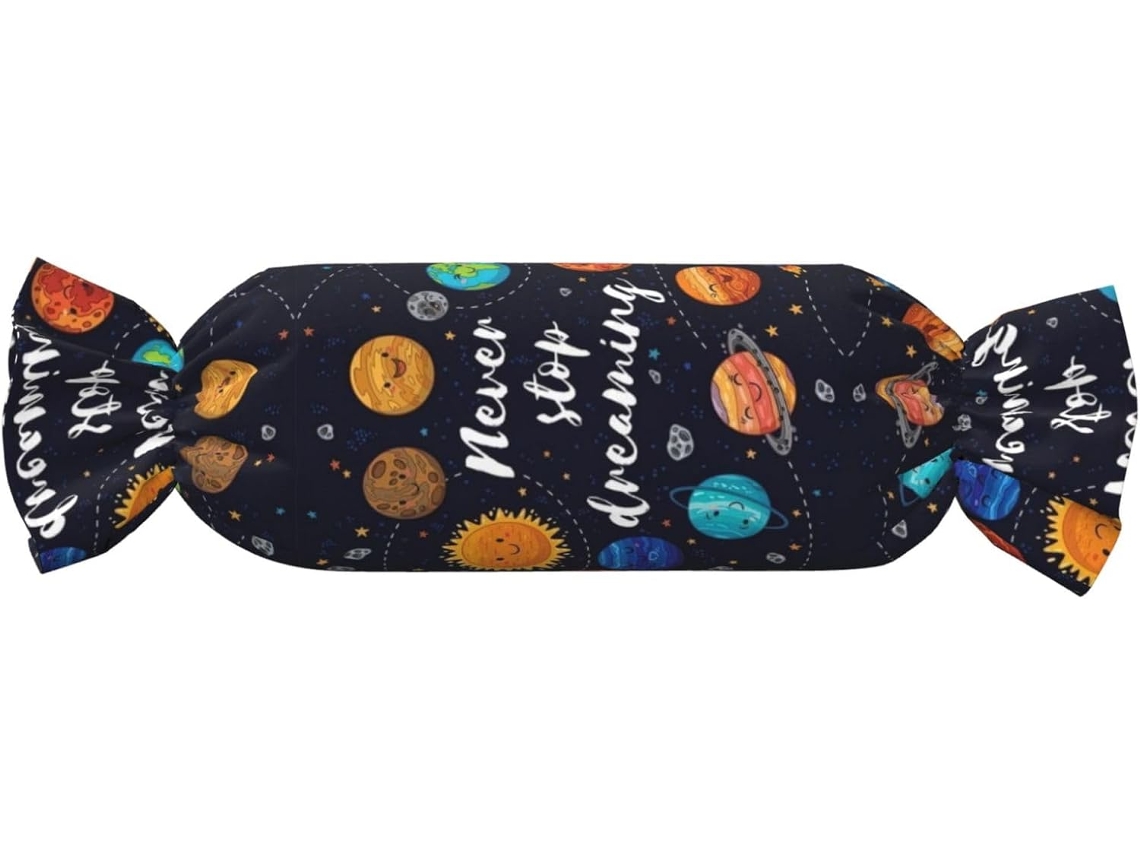 Almohada Cilíndrica Forma Caramelo Felpa Poliéster Espuma Viscoelástica Resistentes Ajustable Fácil Soporte