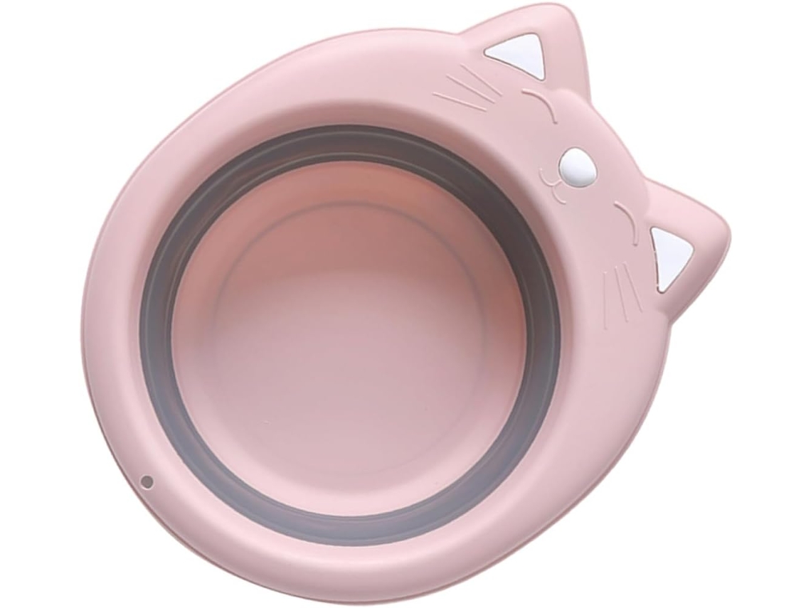 Bacia Dobrável Rosa Para Bebês, Bacia Portátil Feita De Pp Resistente.