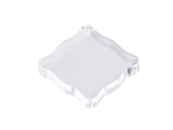 Bloque de tinta acrílica transparente con mango curvo para sellos DIY TL005