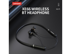 Auriculares Inalámbricos Lenovo Xe66 Con Bluetooth, Colgantes Al Cuello, Intrauditivos Deportivos, Resistentes Al Agua, Color Negro