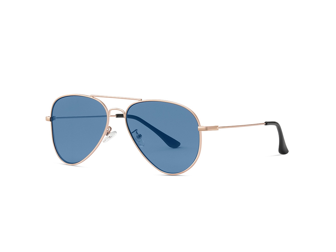 Gafas De Sol De Aviador Cóncavas Para Mujeres Y Hombres, Gafas De Sol De Forma Clásica, Protección Uv400, 57 Mm, Oro Rosa Chrui
