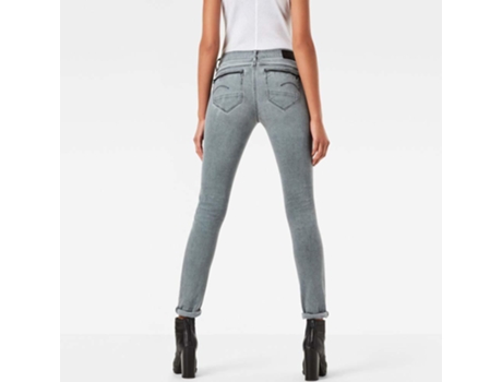 G-Star Midge Zip Mid Waist Skinny Jeans