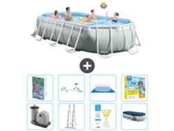 Intex Piscina Prism Frame Oval - 503x274x122 Cm - 9-peças S550