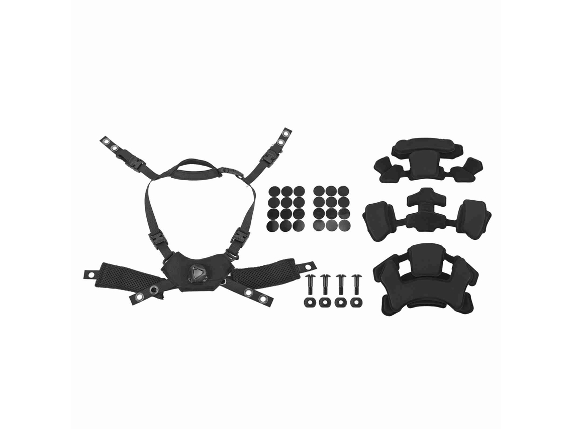 Junli-sistema De Suspensión Con Dial Para Casco, Correa Para La Barbilla, Kit De Acolchado Para Casco Fast Mich Wendy, Esponja Negra Y Suspensión