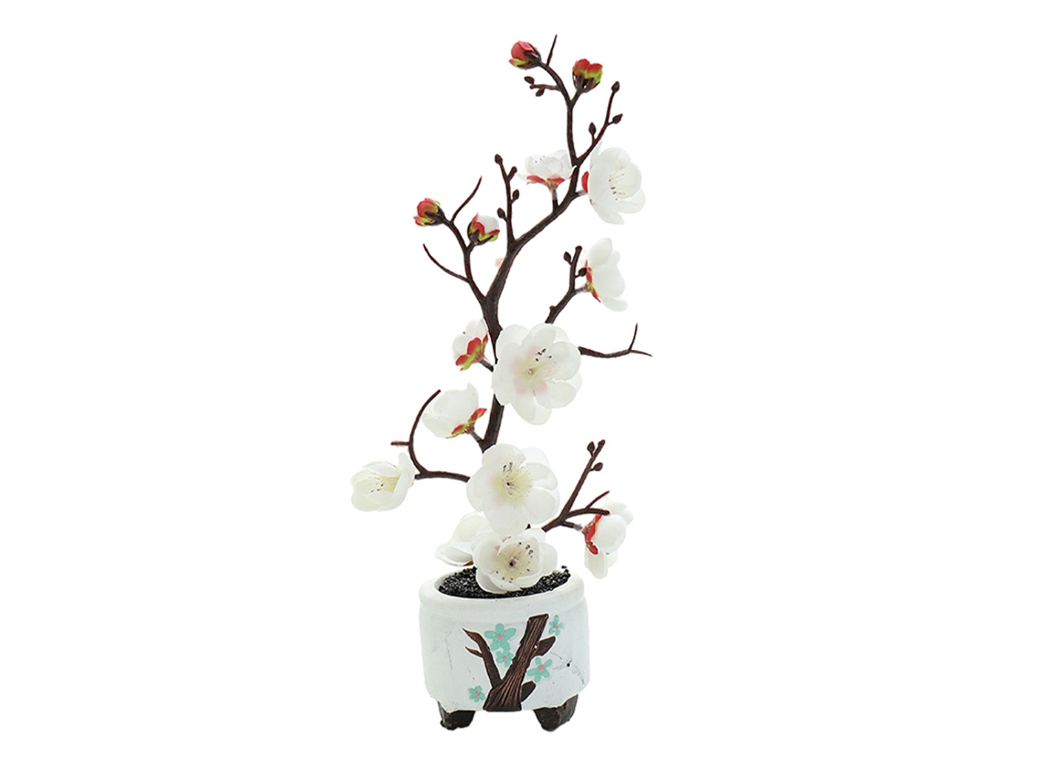 Flores de simulación, plantas verdes, plantas en macetas, decoración de ciruelas, para el hogar. TRUYUETY
