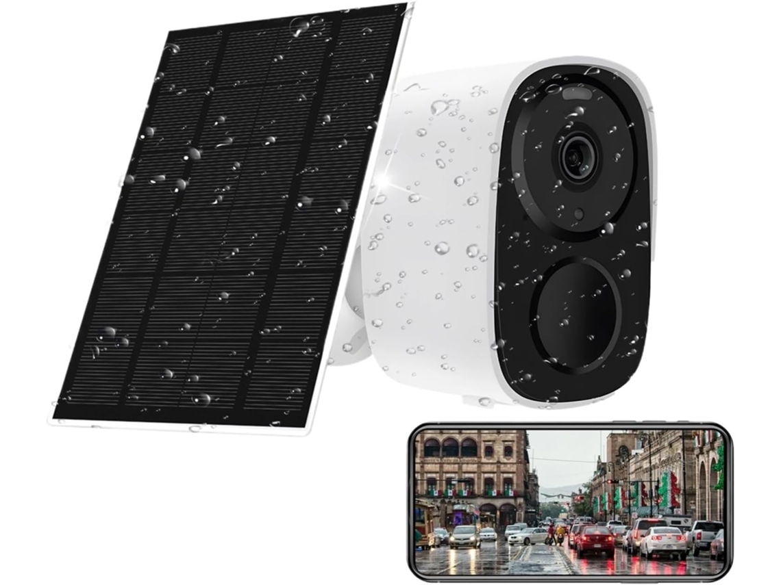Cámara Wifi De 4 Mp Con Batería Solar, De Bajo Consumo, Inalámbrica Para Exteriores, Con Detección De Movimiento Pir.