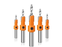 5 Piezas Brocas De Avellanado Hss Con Llave Para Madera, Plástico Y Metal Suave, Ajustable, 2.8-4mm, Herramienta De Carpintería