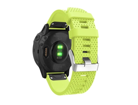 Correa de Silicona con hebilla plateada para Garmin Fenix 7S/6S/6S Pro/5S/5S Plus/Instinct 2S - verde claro