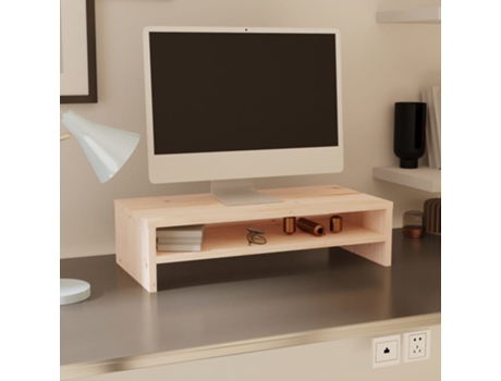 Soporte para Monitores (50 x 24 x 13 - Pino - Marrón)