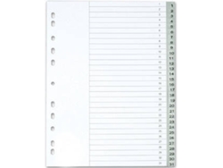 Separadores CONNECT Numerados 1 a 31 (A4)