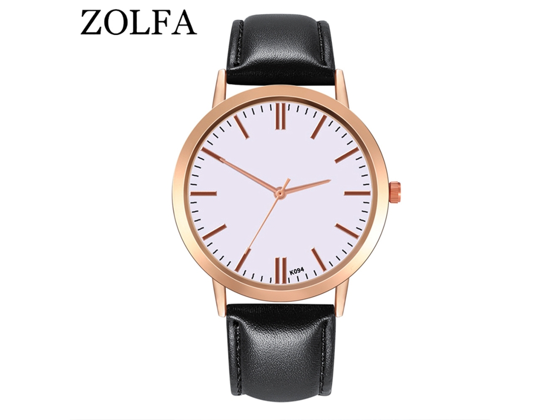 Reloj De Pulsera De Cuarzo Para Mujer, Estilo Estudiante, Esfera Redonda, Color Negro A La Moda.