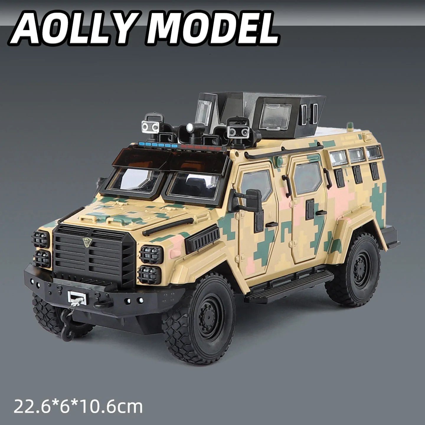 (Amarillo Dientes de Sable) Escala 1:24 - Coche en miniatura - Aleación de metal fundido a presión - Efectos de sonido y luz