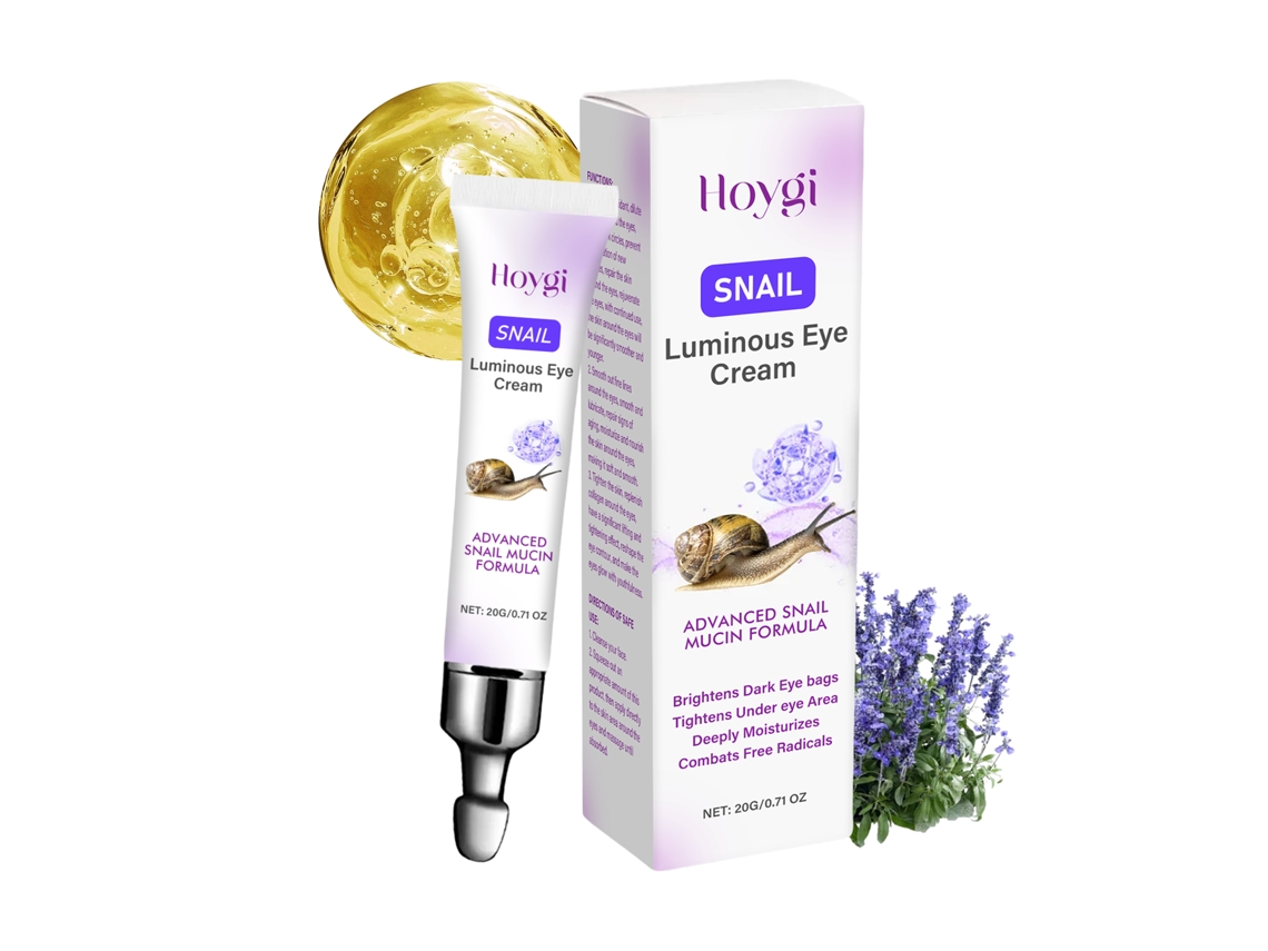 Crema contorno de ojos antiarrugas e iluminadora con extracto de caracol.