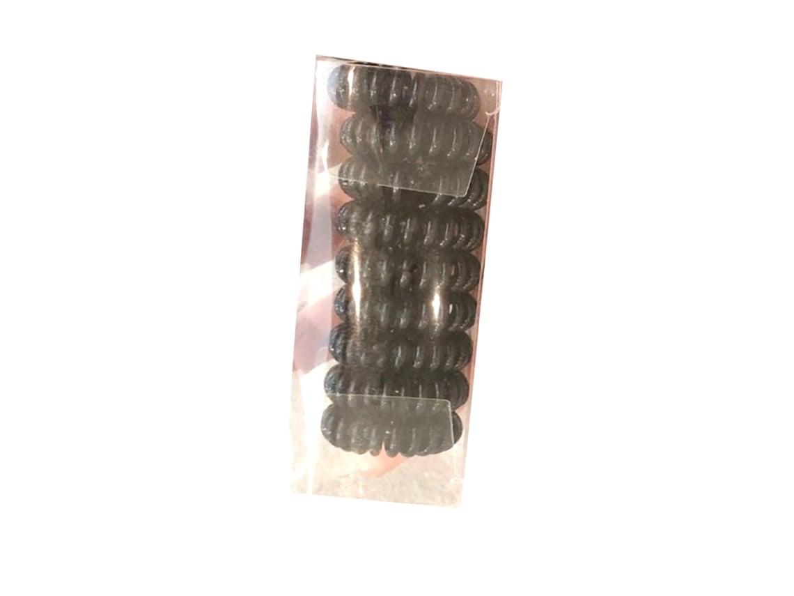 2026-gomas Elásticas De Cabelo Em Espiral Forma De Cabo De Telefone Para Meninas Cor Preta