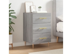 Mesita de Noche 40X40X66 Cm Derivados Madera Gris Sonoma