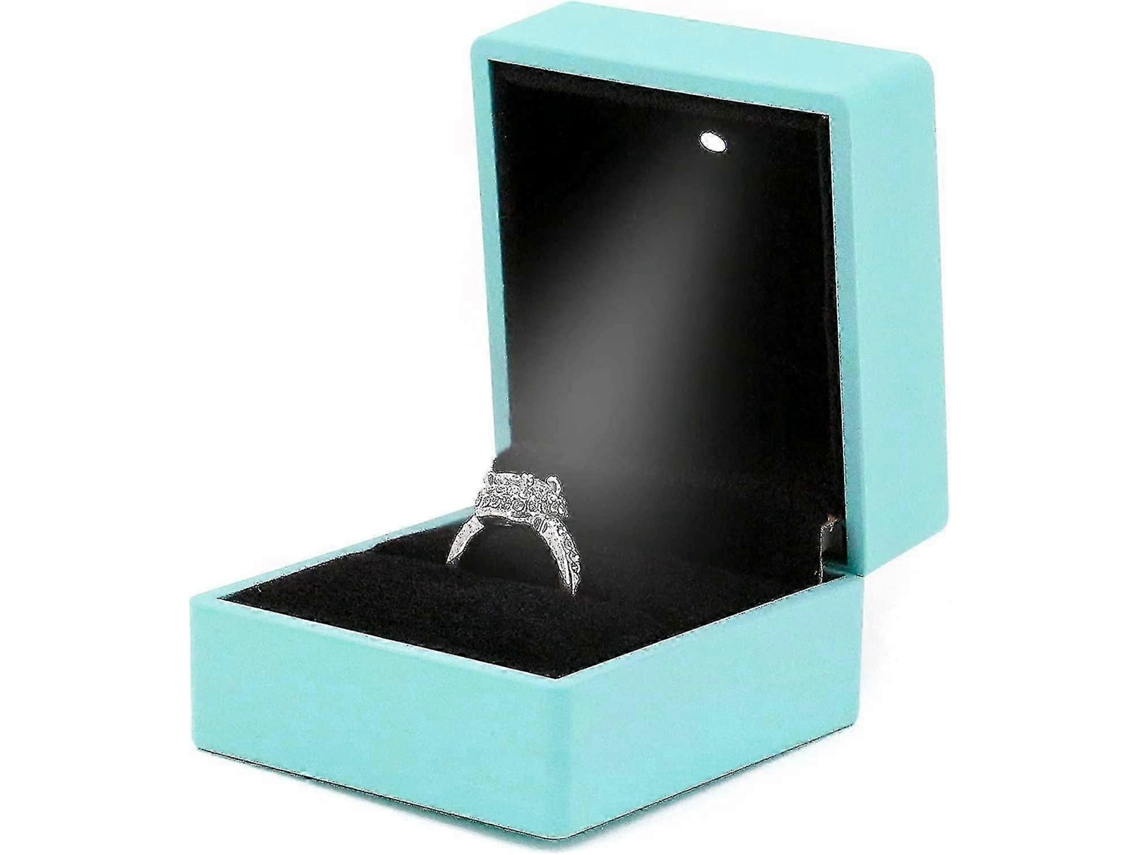Caja de regalo para anillos de compromiso con luz LED Hengjian