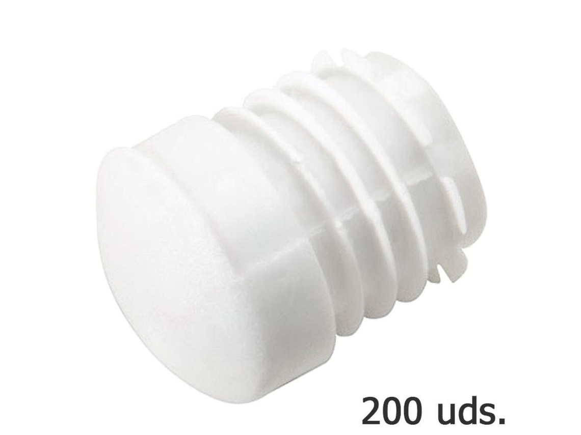 Contera plastico redonda interior blanca para tubo exterior ø 18 mm. bolsa 200 unidades