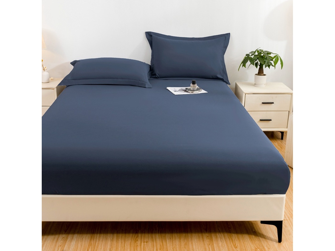 Protector De Colchón Impermeable Czhhmart 200cm X 220cm (con Un Par De Fundas De Almohada) Azul Marino