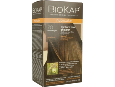Tinte de Cabello BIOKAP Rubio Médio (140 ml)
