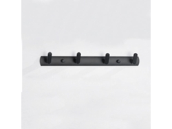 Perchero De 3/4/5/6 Plazas Con 4 Ganchos De Pared, Percha Resistente Y Riel Metálico Para Ganchos.