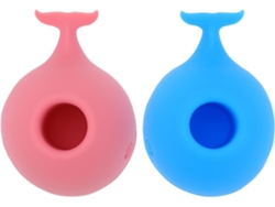 Suporte De Silicone Em Formato De Baleia Para 2 Escovas De Dente, Mantém As Escovas Limpas E Organizadas No Banheiro