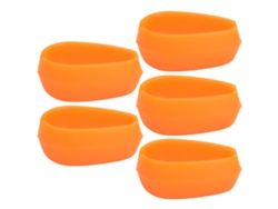 Danu26-5pcs Molde De Cebo Para Pesca Inline Method Feeder Elástico Silicona No Tóxico Equipo De Pesca Para Carpa Naranja