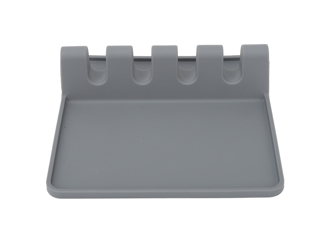 2026-repouso De Utensílios De Silicone Multifuncional Com Almofada Anti-gotejamento Para Bancada De Cozinha Cinza