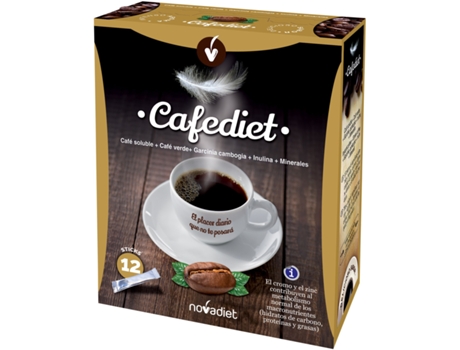 Complemento Alimentar NOVADIET Cafediet 12 Stick (60 Cápsulas)
