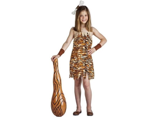 Disfraz de Niña DISFRAZZES Troglodita (Talla: 10 a 12 años)