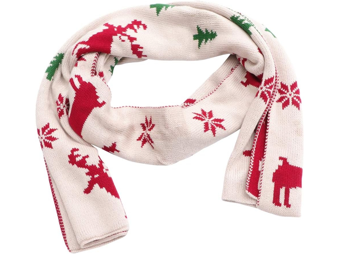 Bufanda De Invierno Cálida Para Mujer, Bufanda Navideña Con Estampado De Dibujos Animados, Bufanda Extragrande
