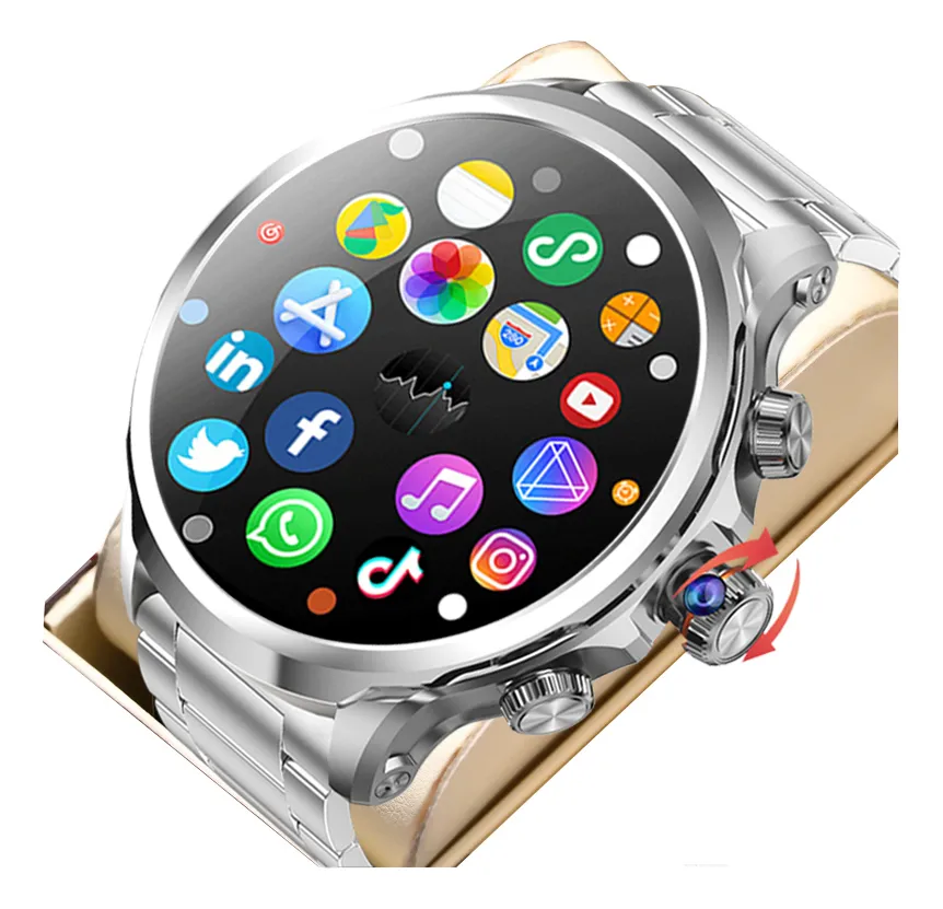 Reloj inteligente 4G Wi-Fi para mujer con videollamadas, reproductor de video y reloj inteligente para hombre Novovayotoy
