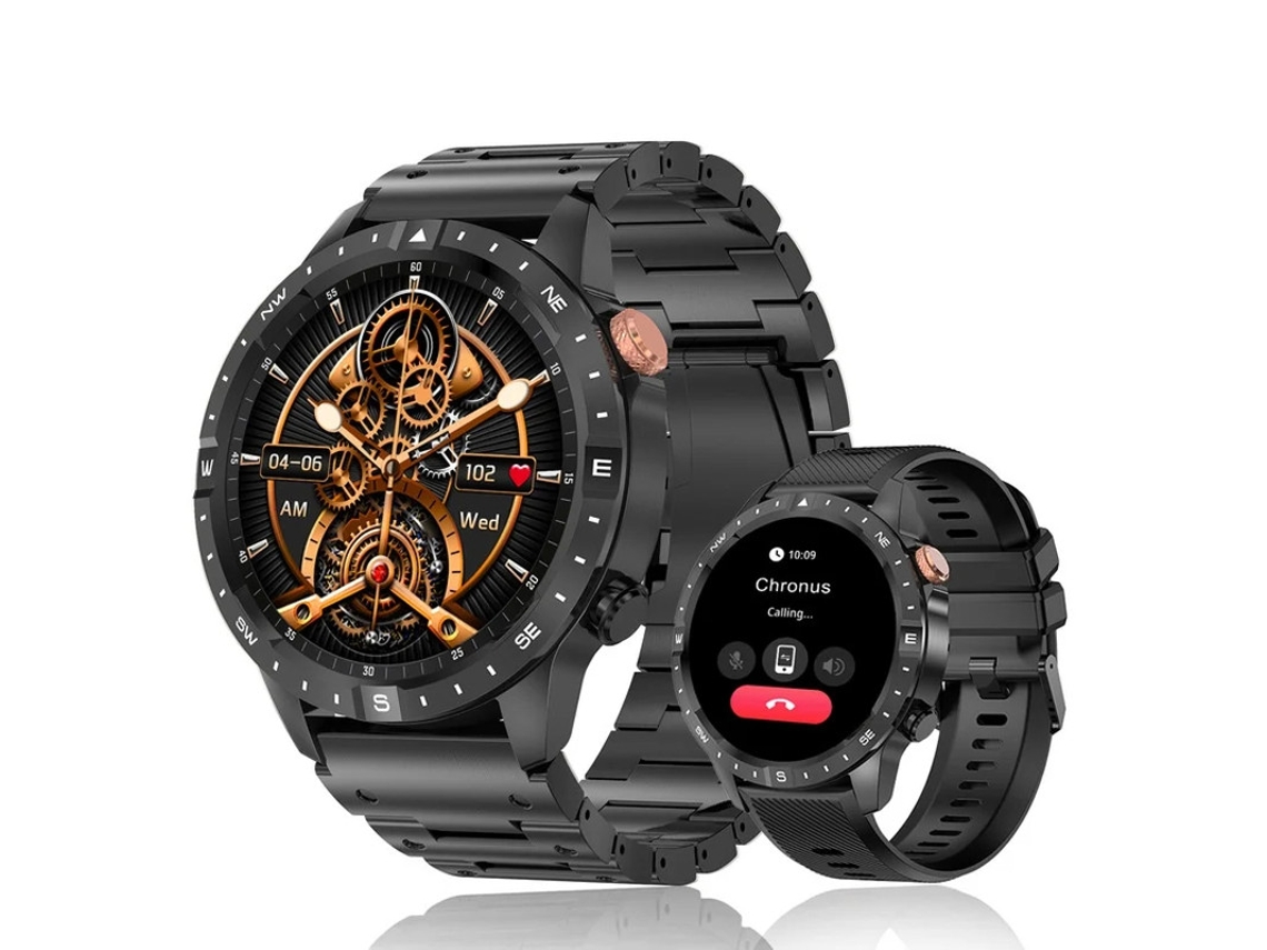 Smartwatch Ak57 Pantalla Grande Amoled De Alta Definición De 1.43 Pulgadas Soporta Llamadas Bluetooth Negro Yizhood