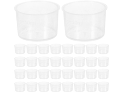 Juego 200 Vasos Medidores Graduados Plástico Transparente Para Líquidos, Pintura, Resina Epoxi