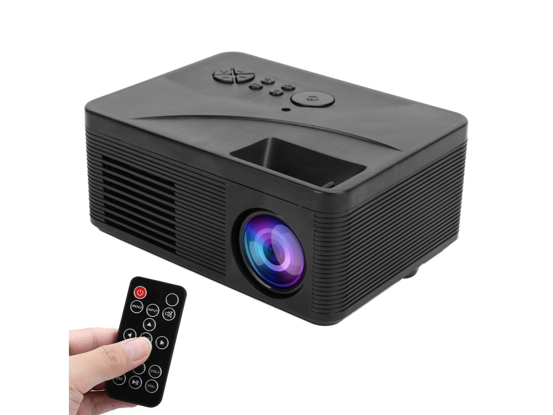 Proyector Doméstico 1080p Hd Portátil Mini Hdmi Usb Av 100‑240v Negro Plug Uk