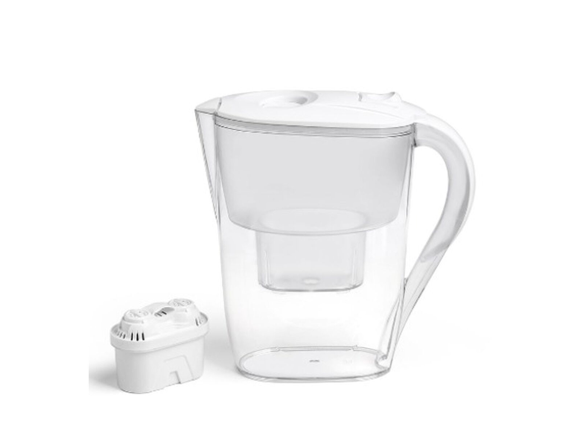 Taza con filtro ABS transparente Kinvara blanca de 2,6 L VETONEK