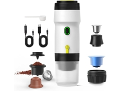 Cafetera portátil 3 en 1, con autocalentamiento y extracción, para coche y hogar, color blanco Digitallab