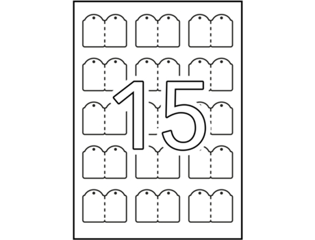 Etiquetas APLI Colgables A4 (Blanco - 28 X 43 mm)