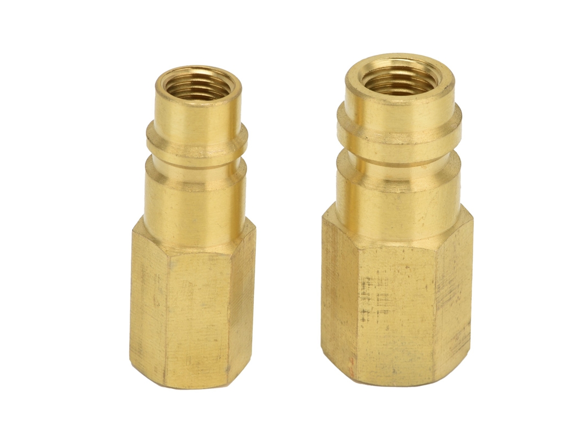 2 Adaptadores Para Aire Acondicionado R134a Con Conector Sae De 1/4" Y Convertidor De Alta Presión.