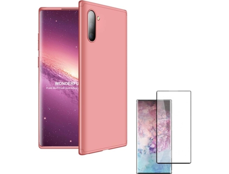 Funda y Protector de Pantalla Samsung Note 10 PHONESHIELD Slim Armor 360º / Flexguard Full Rosa