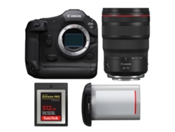 Canon EOS R1 + RF 24 70mm F/2.8 L IS Usm + 1 Sandisk 512GB Extreme Pro CFExpress Tipo B + Canon LP e19 + Libro electrónico “20 consejos para fotos impresionantes”