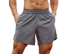 Calções desportivos masculinos 2026rebe com cintura elástica, bolsos e presilha para toalha, corte folgado e secagem rápida.