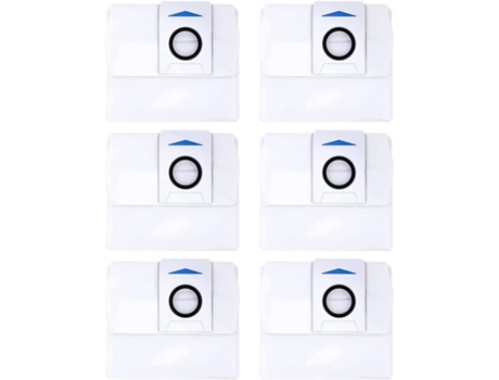 Saco de pó de 6 unidades para estação de esvaziamento automático ecovacs deebot x1 omni, capacidade de 3 litros