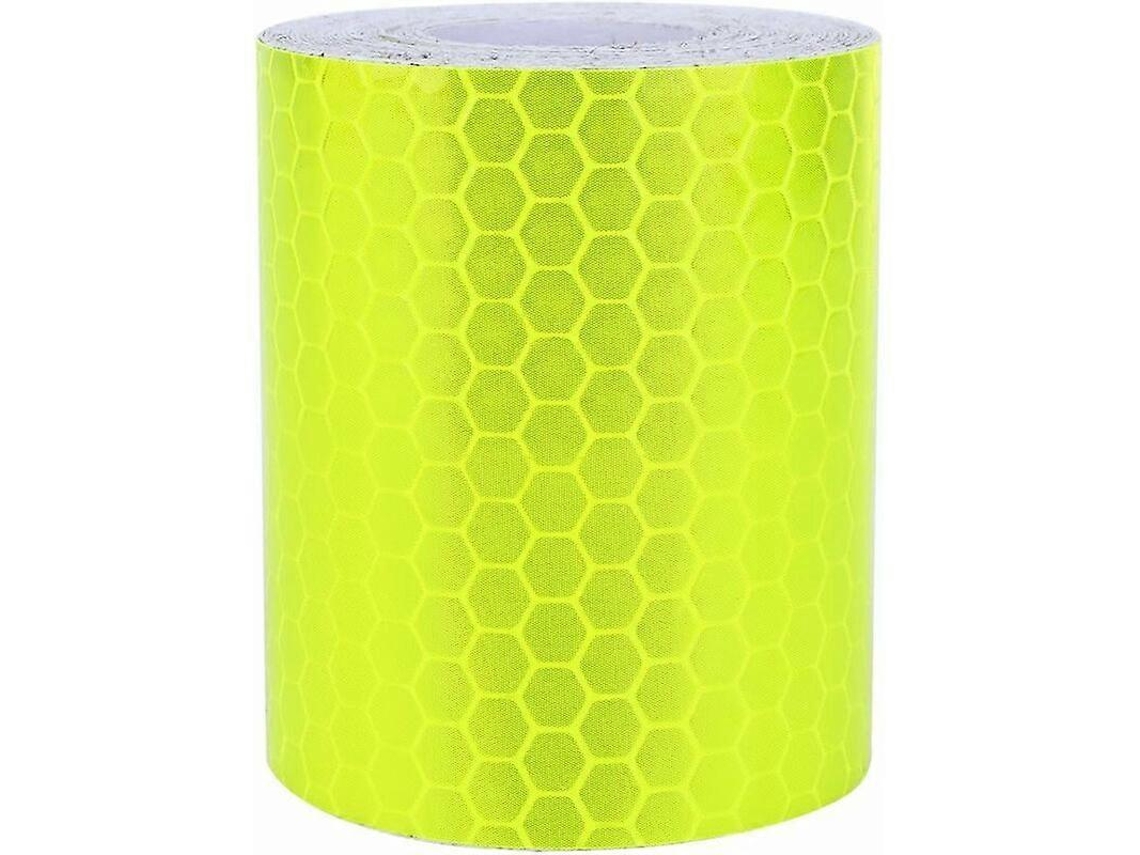 Cinta Reflectiva Amarilla Fluorescente 5x300 Cm Para Vehículos Emergencias Y Marcación De Seguridad