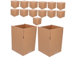 Juego De 15 Cajas De Embalaje De Cartón Kraft Marrón De 15x15x15 Cm, Cajas De Envío Reforzadas, Tres Unidades.