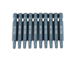 Kit De 10 Puntas De Destornillador Magnéticas Seguras T20 De 50 Mm (1/4") Hexagonales S2