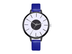 Elegante Reloj De Mujer Con Diamantes, Esfera Redonda, Estilo Casual, Color Azul.