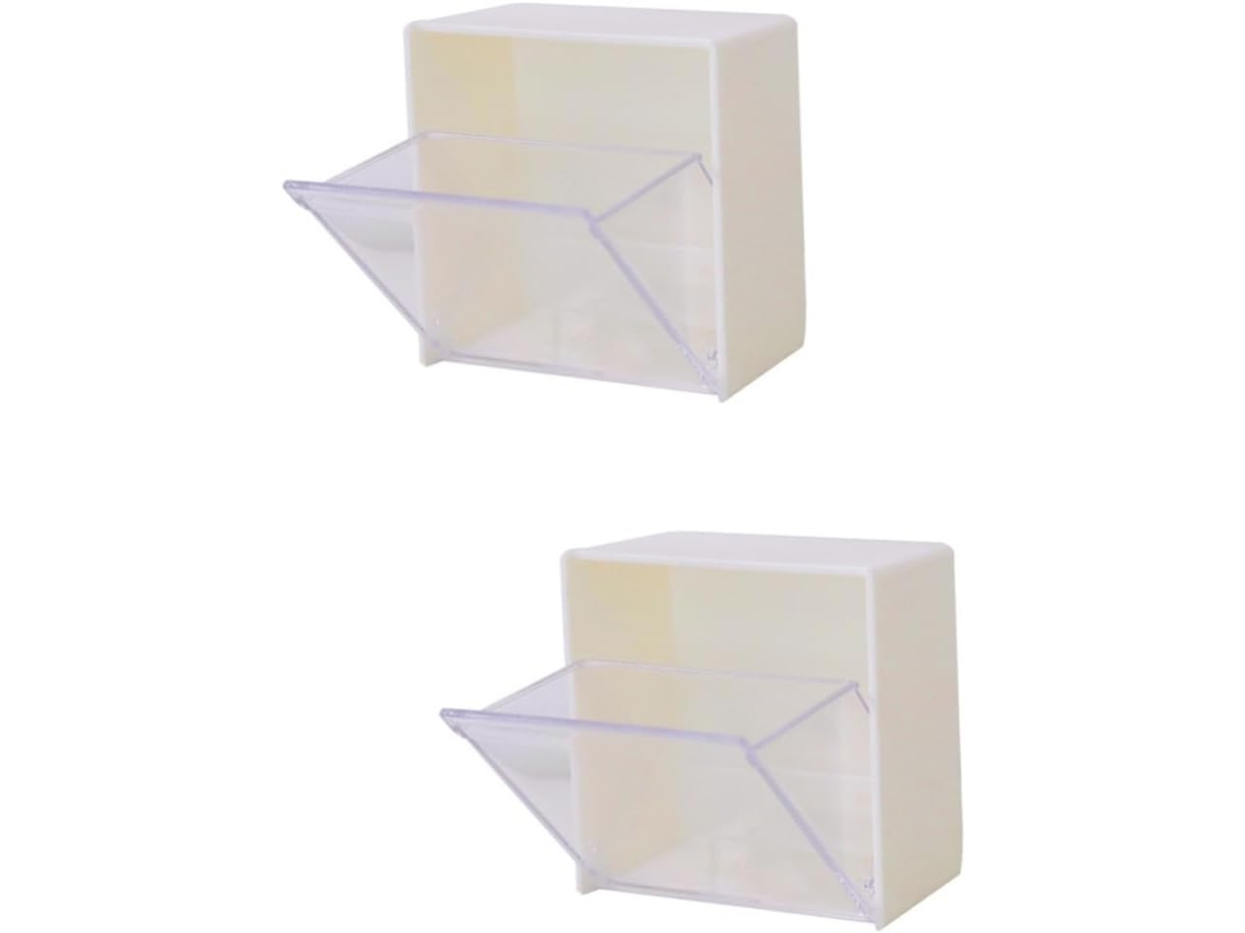 Juego de 2 organizadores de pared para discos de algodón, con un diseño compacto y ligero, ideal para Gokoco.